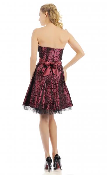 Abendkleid AK-5963 braun / bordeaux